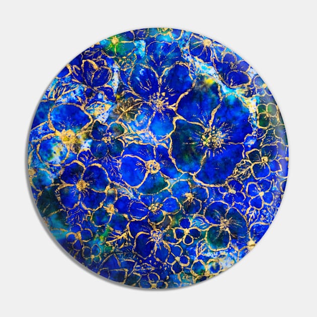 Floral abstract blue 1 Pin by redwitchart
