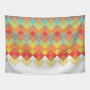 Tri-Colour Geometric Pattern Tapestry