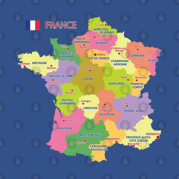 Administrative Map of France by AliJun