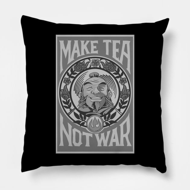 MAKE TEA NOT WAR Pillow by imblessed