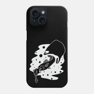 Polluted Ocean - Plastic Bag Eating Fish - Fight Plastic Pollution Climate Change Phone Case