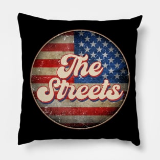 American Flag Personalized Streets Proud Name Birthday Pillow