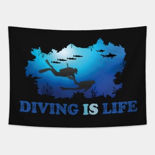 diving is life Tapestry