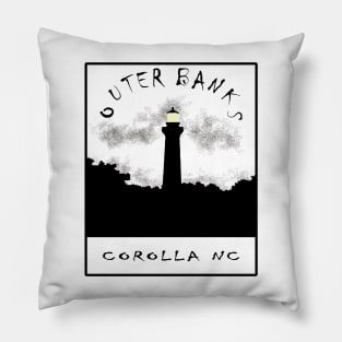 Currituck Beach Outer Banks OBX Corolla NC Lighthouse Pillow