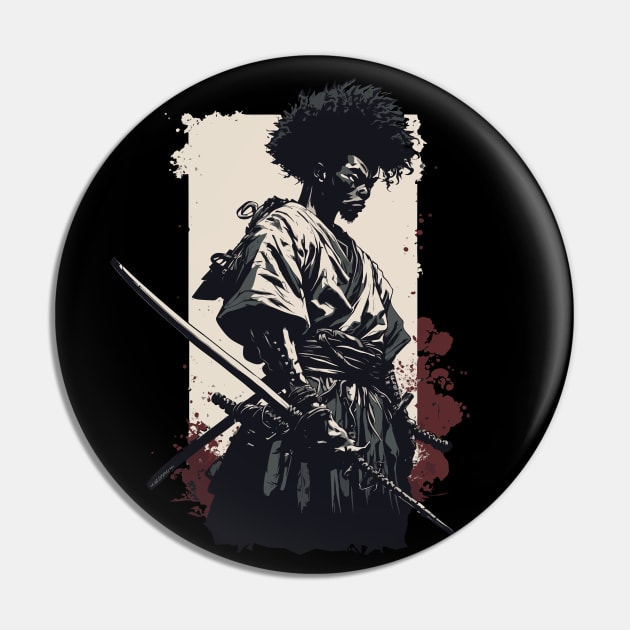 Afro-American Samurai Pin by Snoe