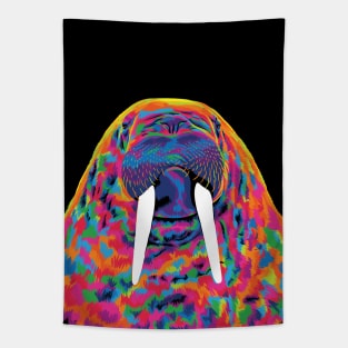 Rainbow Walrus Tapestry