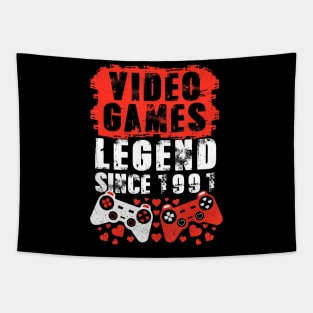 Gaming 1991 Birthday Video Games Birthday Gamer Tapestry