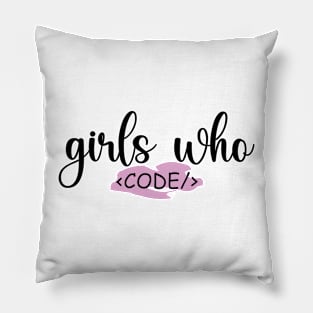 girls who code Pillow