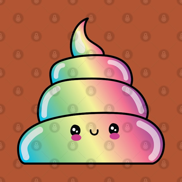 Funny Cute Rainbow Poop Emoji by Spicy Memes