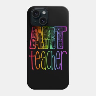 Art Teacher Supplies Doodle in Rainbow Color Phone Case