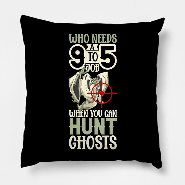 Hunting Ghosts - Paranormal Researcher Pillow by Modern Medieval Design