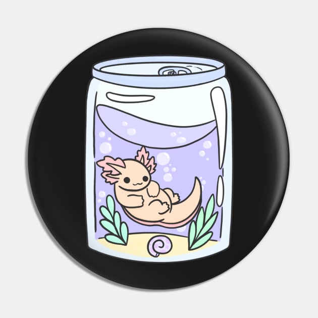 Axolotl in a can Pin by IcyBubblegum