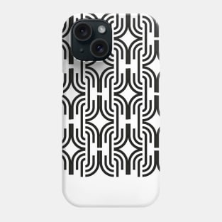 Geometric black pattern art deco Phone Case