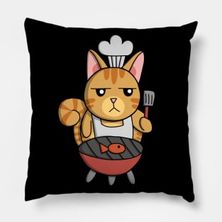 Orange Tabby Cat Chef Pillow