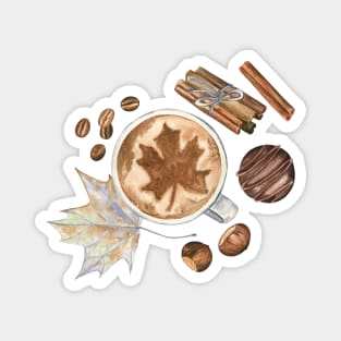 Autumn Coffee and Spices Magnet