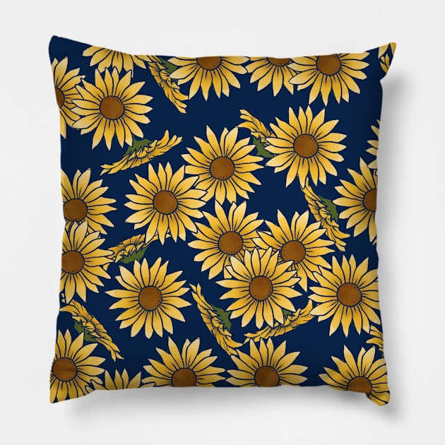 Daisy Pattern Pillow by bubbsnugg