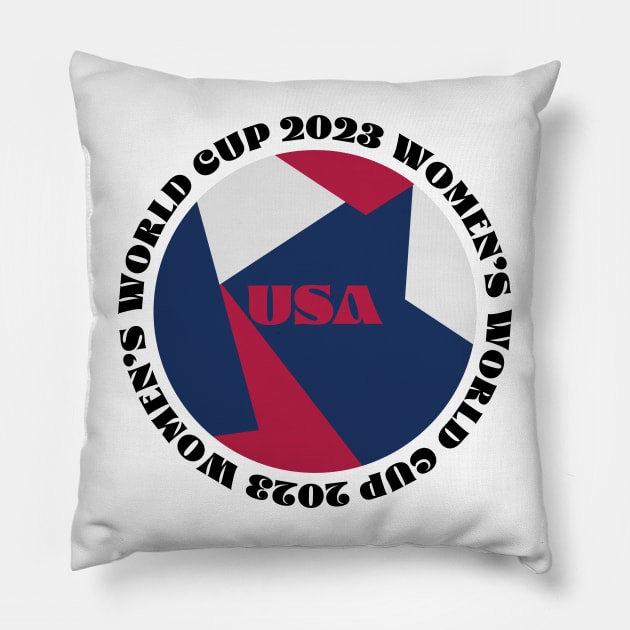 USA Soccer Women's World Cup 2023 United States Pillow by Designedby-E