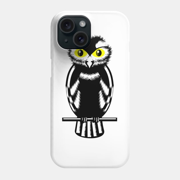 Black and White Owl Phone Case by mailboxdisco