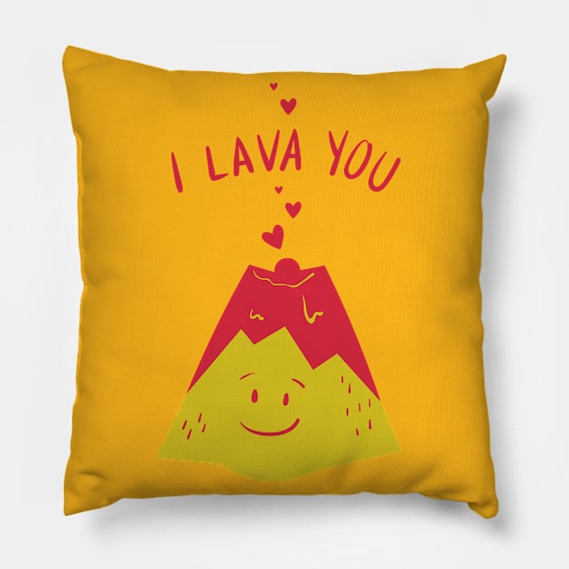 I lava you T-shirt Pillow by illustrata