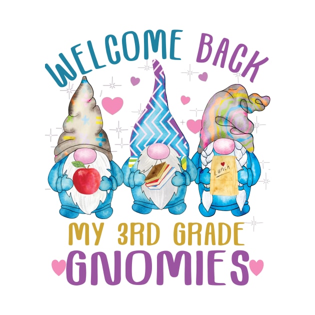 Welcome Back My 3rd Grade Gnomies.. Back to school Cute gift by DODG99