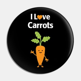 I Love Carrots Pin