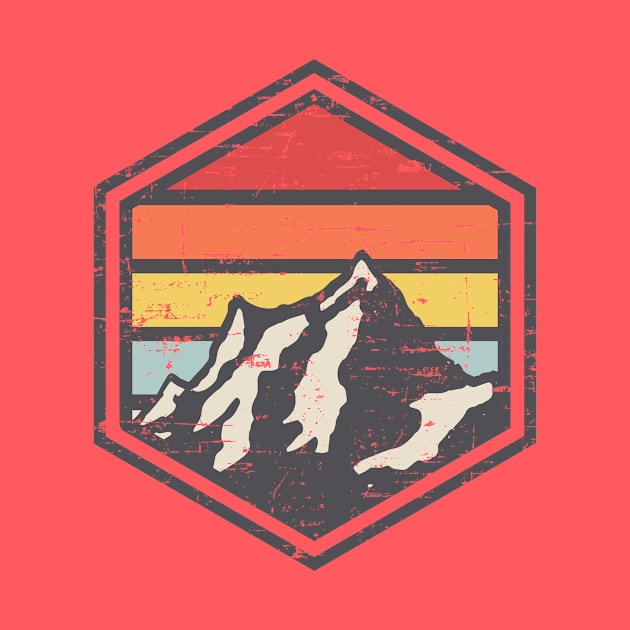 Retro Badge Hiker by rojakdesigns