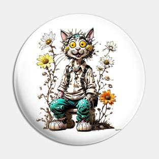 Mechanical Whiskers: Robotic Cat Flowers Pin