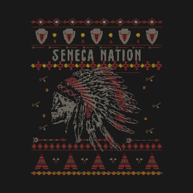 Seneca Nation American Indian Tribe Ugly Christmas Holiday by The Dirty Gringo