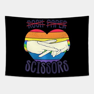 Lesbian Pride Flag Scissors Lesbian Pride Tapestry