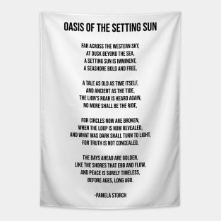 Oasis of the Setting Sun Poem Writer's Edition Tapestry