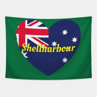 Shellharbour NSW Australia Australian Flag Heart Tapestry