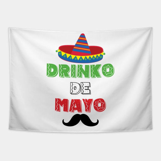 Drinko de Mayo - 5 Cinco de Mayo Holiday Gift Tapestry by xaviervieira