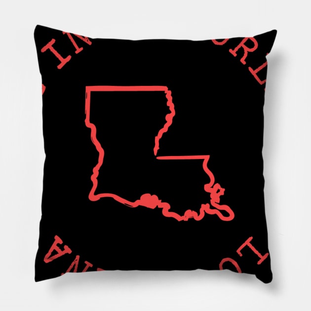 Made in Louisiana T-Shirt Pillow by Geometrico