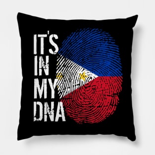 Philippines Flag Fingerprint My Story DNA Filipino Pillow