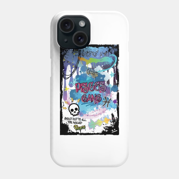 Zodiac Majesty Pisces Graffiti Phone Case by ZodiacMajesty