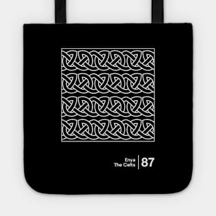 Enya - The Celts - Minimalist Style Graphic Design Tote