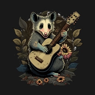 Opossum live laugh love with guitar T-Shirt