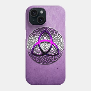 Purple triquetra Phone Case