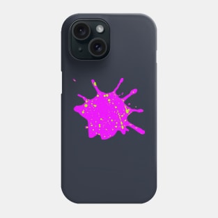 Neon Pink and Green Paint Splatter Phone Case