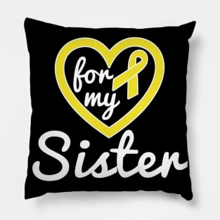Sarcoma Cancer Shirt for Sister Ribbon Awareness Products Pillow