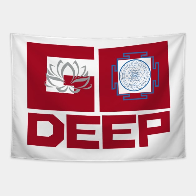 GO DEEP Tapestry by GourangaStore