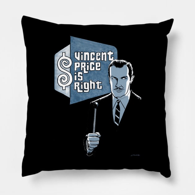 Vincent Price Is Right Pillow by Jimb Fisher Art