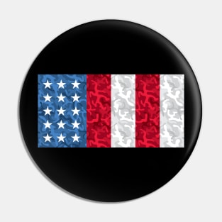 American Flag Camo, USA Pin