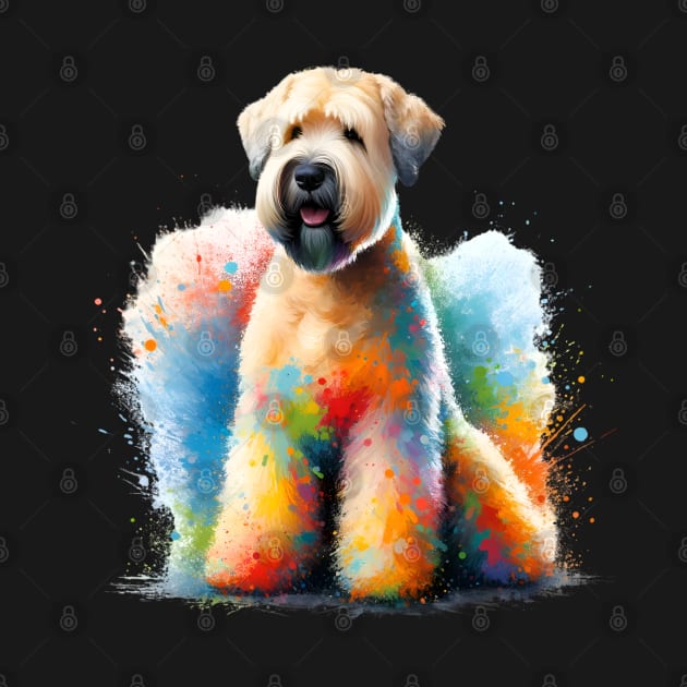 Joyful Soft Coated Wheaten Terrier in Splash Art by ArtRUs