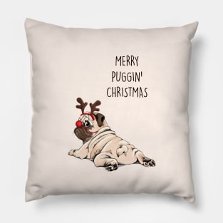 PUGGIN CHRISTMAS Pillow