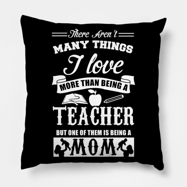 I Love Teacher Pillow by Dojaja