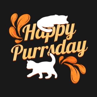 Logo Happy Purrsday With Sweet Kitten On Purrsday T-Shirt