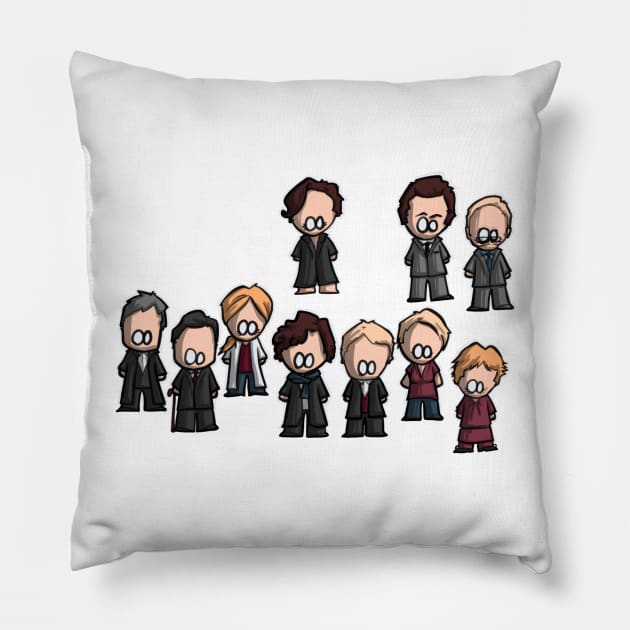 Sherlock characters Pillow by ArryDesign