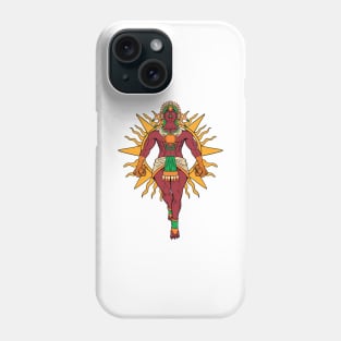 Aztec God of the Sun - Tonatiuh Phone Case