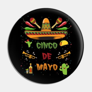 Funny Cinco De Mayo Fiesta Pin